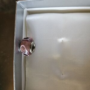 Pink Glass Bead Charm